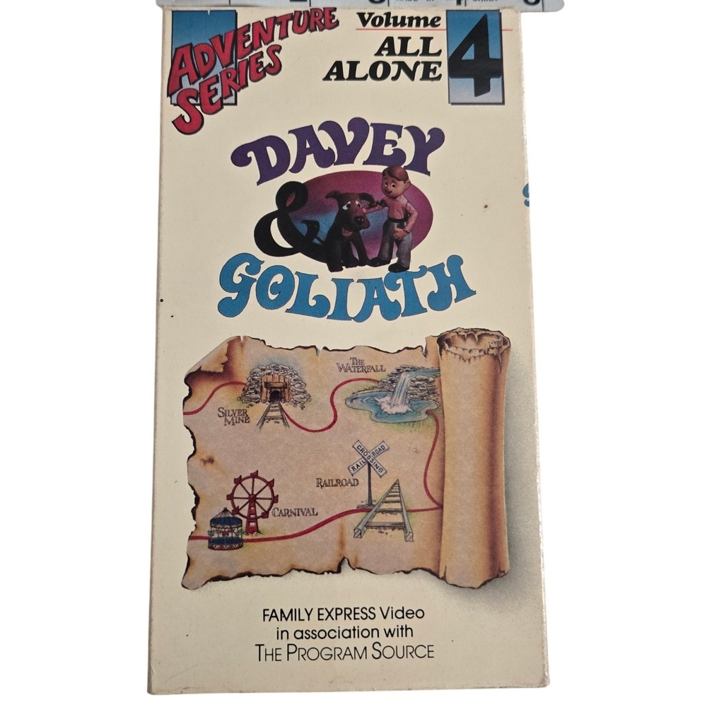 Davey and Goliath All Alone Adventure Series Vol‎ 4 VHS 1987 Vintage Claymation